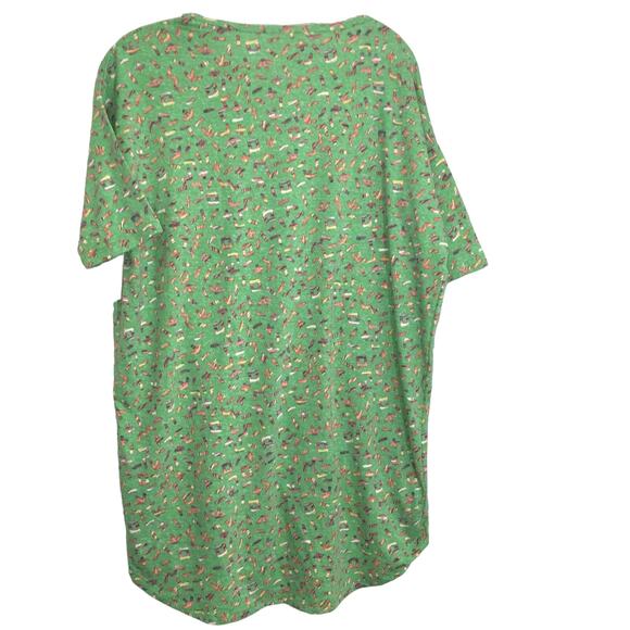 NWT LuLaRoe Irma Oversized Flowy T-Shirt Top Letters And Numbers Print Size XXS - Picture 2 of 12